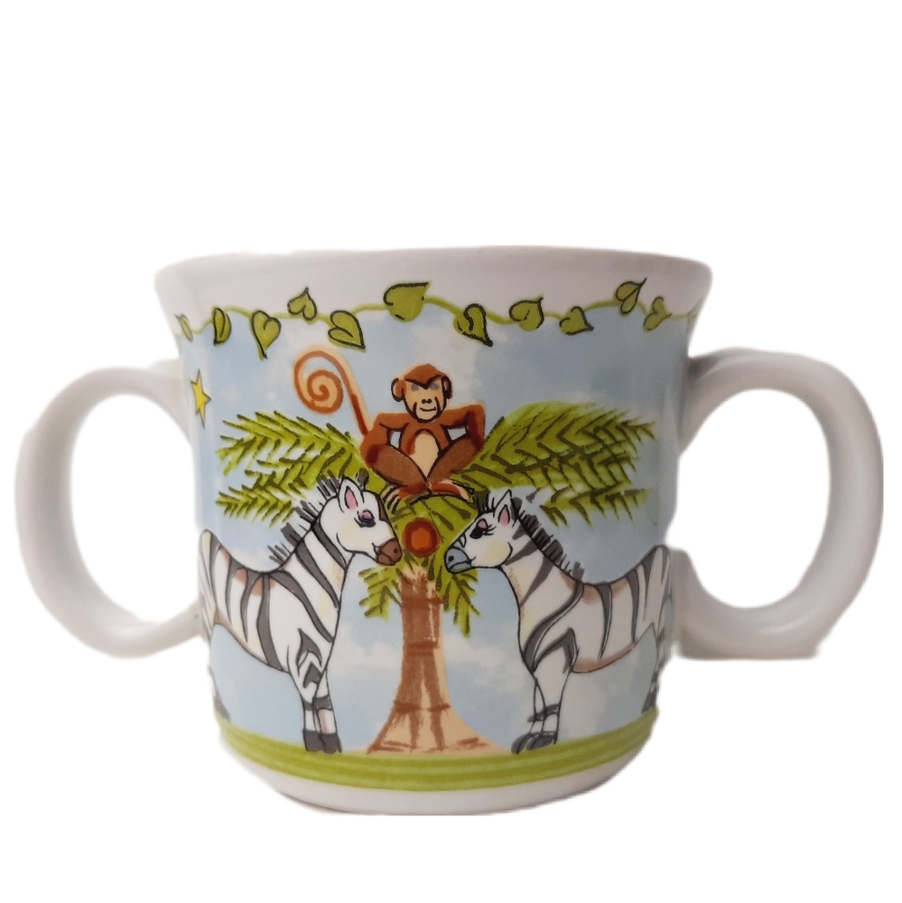 🍒 Mes Ames by Heather Outlaw Kurpis for Essex Safari Animals Kids Mug Cup
